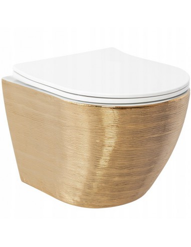 Misa WC Podwieszana Carlo Flat Gold Brush