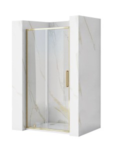 Drzwi Prysznicowe Przesuwne Rapid Slide Gold Złote 100-150