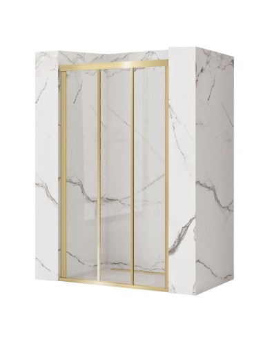 Drzwi Prysznicowe Przesuwne  Złote Szczotkowane Alex 120 cm