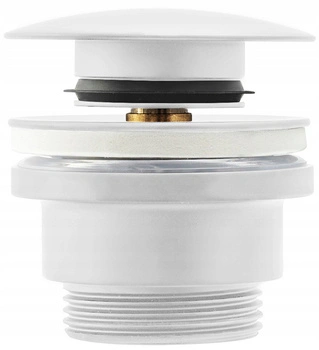 Korek Umywalkowy Klik-Klak Uniwersalny Biały Matowy