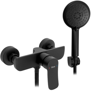 Bateria Prysznicowa Dart Czarna Słuchawka Wąż