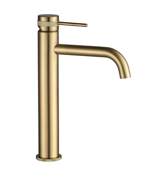 Bateria Umywalkowa Lungo Grip Złota Szczotkowana Wysoka