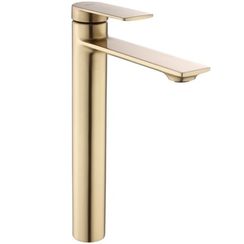 Bateria Umywalkowa Storm Złota Szczotkowana Wysoka