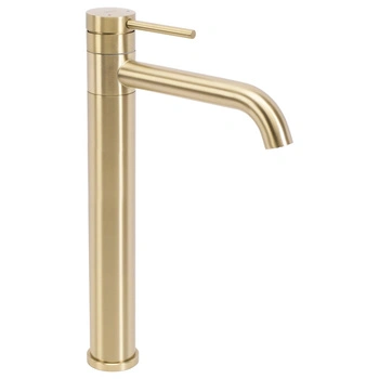 Bateria Umywalkowa Lungis Złota Szczotkowana Super High