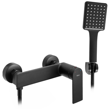 Bateria Prysznicowa Ścienna Storm Czarna