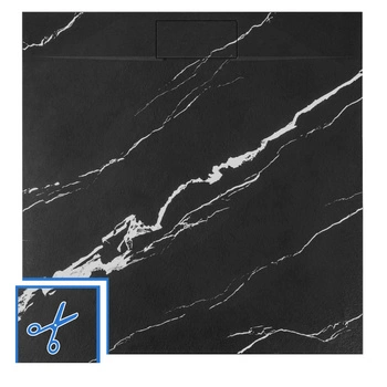 Brodzik Prysznicowy Bazalt Carrara Black 90 x 90 cm
