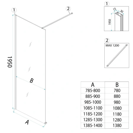Ścianka Prysznicowa Flexi Brązowa Tytan