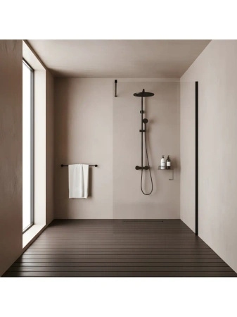 Ścianka Prysznicowa Flexi Czarny Mat