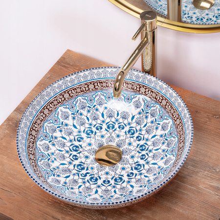 Umywalka Nablatowa Arte 40 Blue