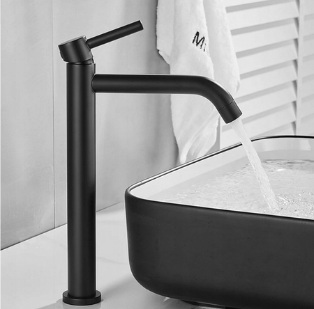 Bateria Umywalkowa Calani Nexos Czarna Wysoka