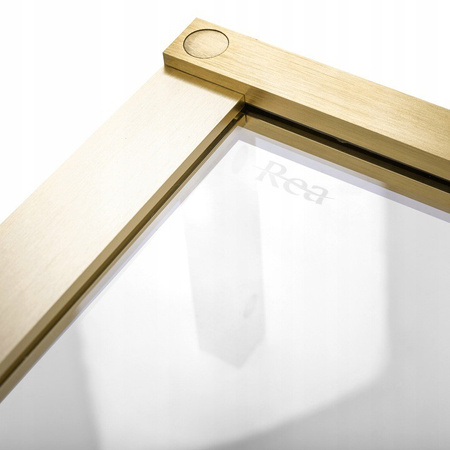 Kabina Prysznicowa 90 x 90 Hugo Gold Double Złoto Szczotkowane