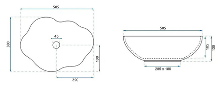 Umywalka Pearl Warm - Nablatowa