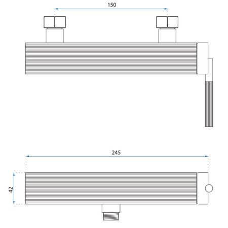 Bateria Prysznicowa Rea Agron Miedź Szczotkowana