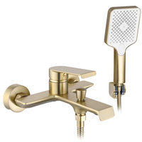 Bateria Wannowa Ścienna Hass Złota Szczotkowana