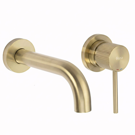 Bateria Umywalkowa Podtynkowa Lungo Stripe Złota Szczotkowana +BOX