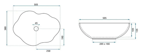 Umywalka Pearl Kallisto - Nablatowa