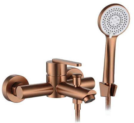 Bateria Wannowa Ścienna Ontario Miedź Szczotkowana