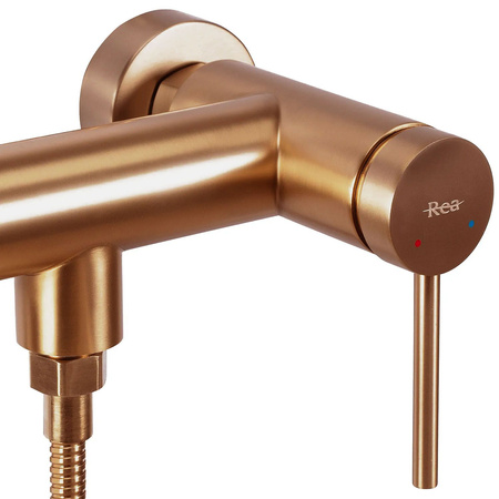 Bateria Prysznicowa Natynkowa Foss Miedź Szczotkowana