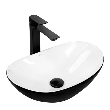 Umywalka Nablatowa Royal Mini Black White