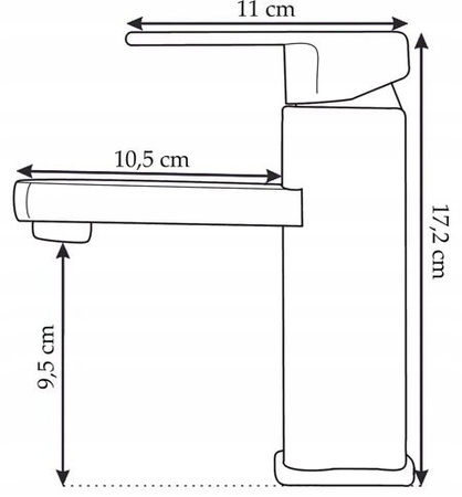 Bateria Umywalkowa Siena Czarna Niska