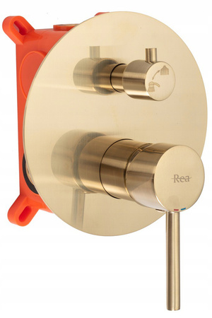 Zestaw Natryskowy Podtynkowy Lungo Złoty Szczotkowany