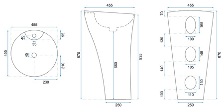 Umywalka Wolnostojąca Ceramiczna Agnes