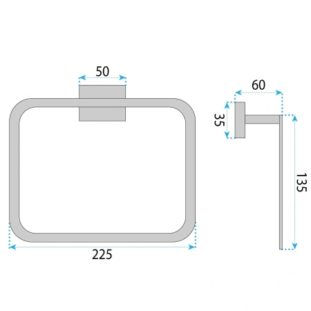 Wieszak Łazienkowy Oste 210 Złoty