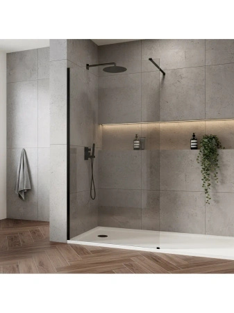 Ścianka Prysznicowa Flexi Czarny Mat