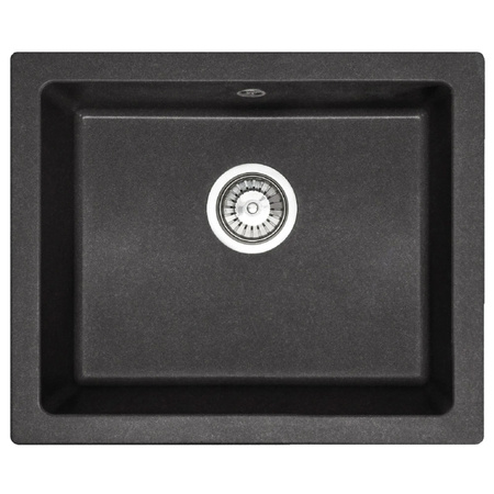 Zlewozmywak Kuchenny Granitowy NELS Czarny Nakrapiany