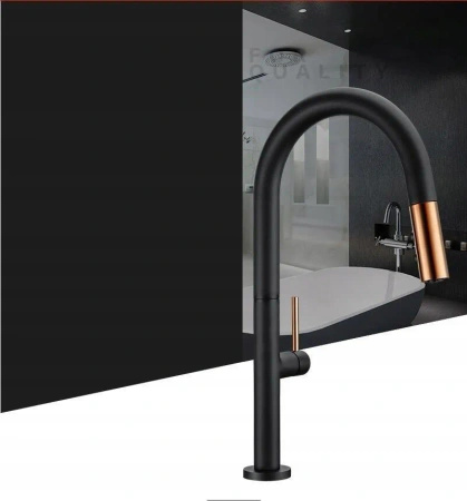 Bateria Kuchenna Apollo Czarna Różowe Złoto