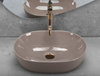 Umywalka Nablatowa Aura 61 Beige Shiny