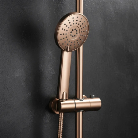 Zestaw Natryskowy Luis Miedź Szczotkowana