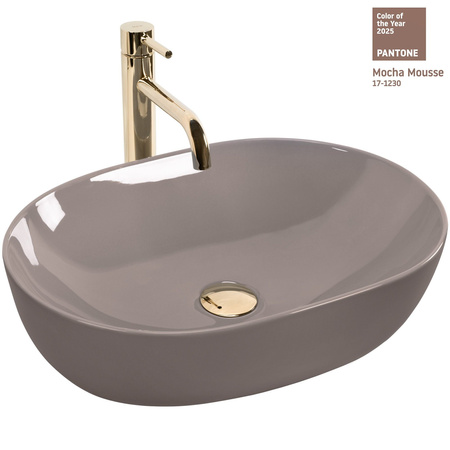 Umywalka Nablatowa Lisa 49 Beige Shiny