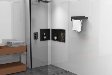 Półka Łazienkowa Wannowa SF01 60 cm Czarny Mat