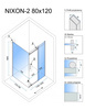  Kabina Prysznicowa Przesuwna Nixon-2 Chrom
