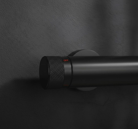 Zestaw Natryskowy Natynkowy Czarny Foss Clif