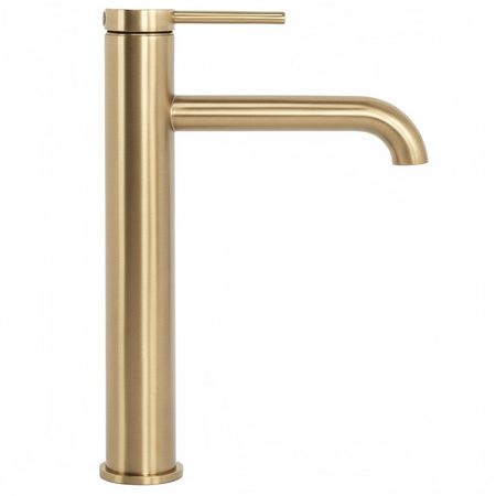 Bateria Umywalkowa Spot Złota Szczotkowana Wysoka