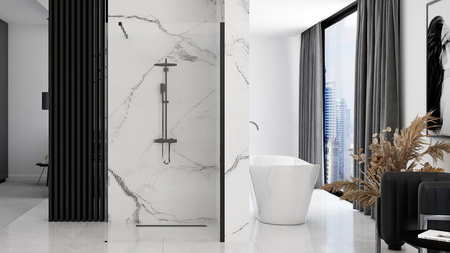 Ścianka Prysznicowa Aero Intimo Czarny Mat