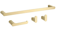 Komplet Wieszaków Łazienkowych 4 Elementy Mati Złoto Szczotkowane