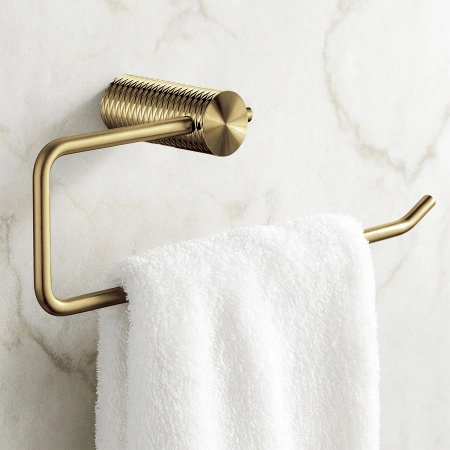 Wieszak Łazienkowy Jednoramienny Prism Złoto Szczotkowane