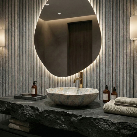 Umywalka Pearl Ruststone - Nablatowa