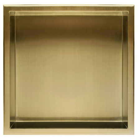 Półka Wnękowa Łazienkowa 30x30 Złoto Szczotkowane