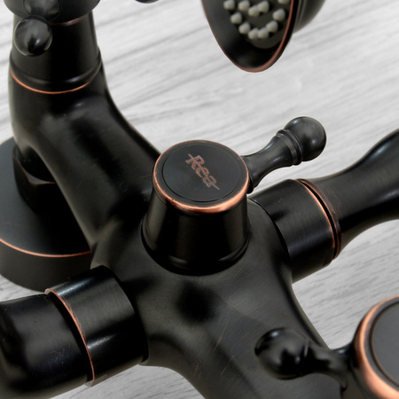 Bateria Wannowa Retro Czarna Postarzana