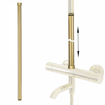 Adapter Przedłużający do Zestawu Natryskowego 60 cm Złoty Szczotkowany