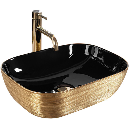 Umywalka Nablatowa Ceramiczna Belinda Gold Brush