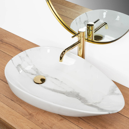 Umywalka Nablatowa Greta 65 Bianco Shiny