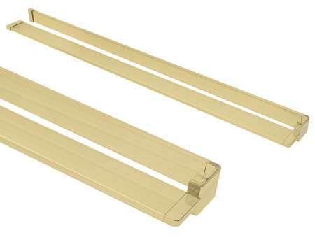 Półka Z Wieszakiem Na Ręczniki Evo Gold Złota Szczotkowana