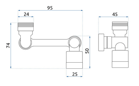 Przedłużka Obrotowa Colt Chrom