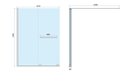 Parawan Nawannowy Fabian Gold 100 cm Złoty Połysk