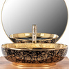 Umywalka Nablatowa Margot Black Gold